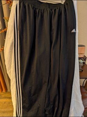 adidas Black Joggers with White Triple Stripes -